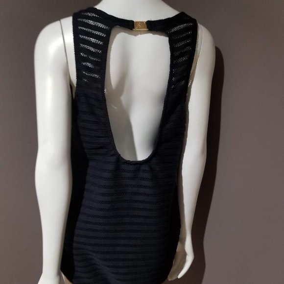 Lauren Ralph Lauren Plus Size Shadow Stripe OnePiece Swimsuit Ottoman Stripe 22W - Picture 4 of 12